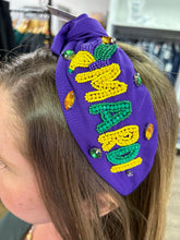 Load image into Gallery viewer, Mardi Gras Beaded Headband
