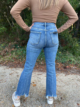 Load image into Gallery viewer, Risen Hi-Rise Frayed Hem Ankle Flare Jeans
