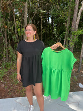 Load image into Gallery viewer, Round Neck Shirring Dress