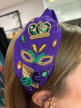 Load image into Gallery viewer, Mardi Gras Mask Headband