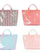 Load image into Gallery viewer, Striped Vinyl Tote Bag
