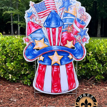 Load image into Gallery viewer, Pop Up Drez Patriotic Yard Stakes- Pickup Only