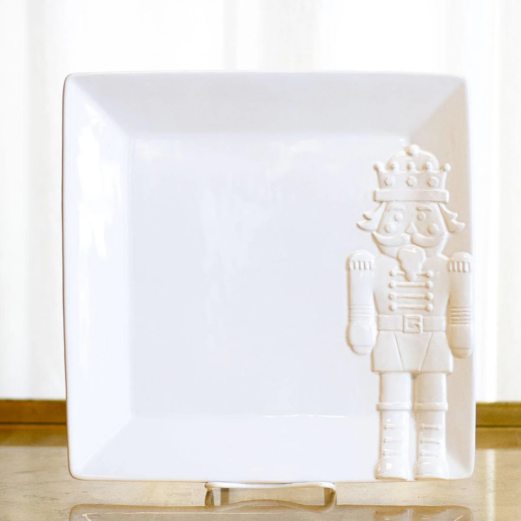 Royal Nutcracker Embossed Square Platter