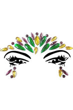 Load image into Gallery viewer, Mardi Gras Crystal Stick on Face Jewels