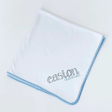 Load image into Gallery viewer, Avery's Accents Gingham Trim Blanket