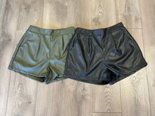Load image into Gallery viewer, H9284-1 Pleather Shorts with Pockets