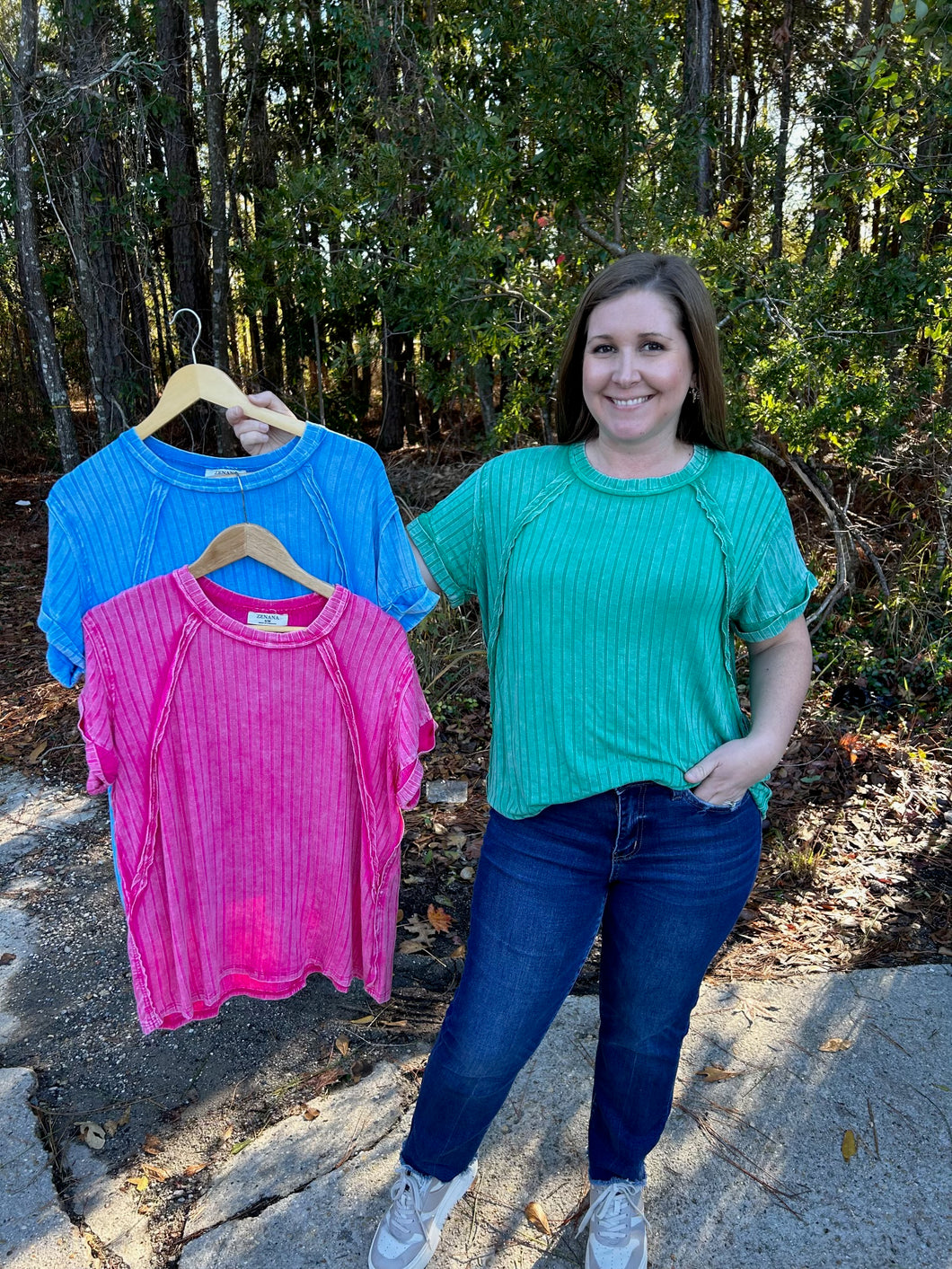 Ribbed Raglan Dolman Sleeve Boat Neck Top