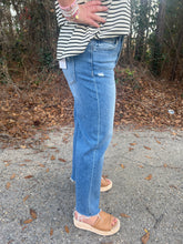Load image into Gallery viewer, Flying Monkey High Rise Raw Hem Crop Slim Wide