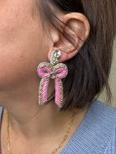 Load image into Gallery viewer, Taylor Shaye Beaded Bow Drops