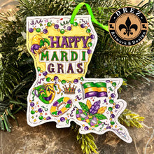 Load image into Gallery viewer, Pop Up Drez Mardi Gras Ornaments