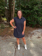 Load image into Gallery viewer, Polka Dot Twill Shirt Mini Dress