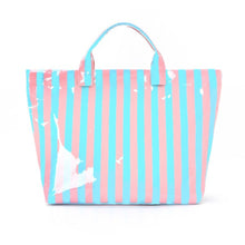 Load image into Gallery viewer, Striped Vinyl Tote Bag