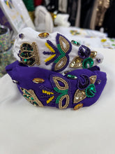 Load image into Gallery viewer, Mardi Gras Mask Headband