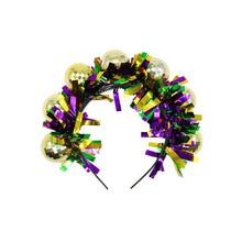 Load image into Gallery viewer, Mardi Gras Disco Ball Headband