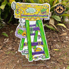 Load image into Gallery viewer, Pop Up Drez Mardi Gras Yard Stakes