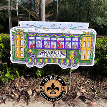 Load image into Gallery viewer, Pop Up Drez Mardi Gras Yard Stakes