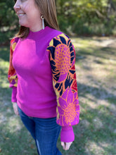 Load image into Gallery viewer, H21410 Point Flower Print Knit Sweater