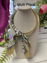 Load image into Gallery viewer, Double Bubble Chain Abstract Print Scarf Necklace
