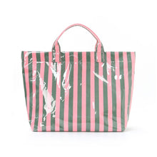 Load image into Gallery viewer, Striped Vinyl Tote Bag