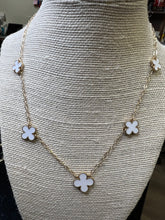 Load image into Gallery viewer, Clover on Gold Chain Necklace
