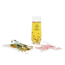 Load image into Gallery viewer, Stemless Champagne Glass with Star Confetti and Noise Maker (Sip, Sparkle, and Celebrate)