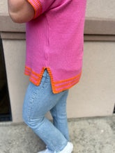 Load image into Gallery viewer, Solid knit top with stripe H11113