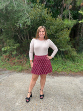 Load image into Gallery viewer, SY5515 STONE BEADED WOVEN A LINE MINI SKIRT