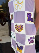 Load image into Gallery viewer, Sequin Tigers Checkered Tank Dress