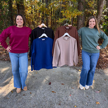 Load image into Gallery viewer, Doorbuster Scuba Round Neck Lightweight Sweatshirts