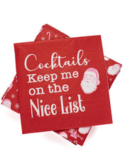 Load image into Gallery viewer, Christmas Cocktail Napkins