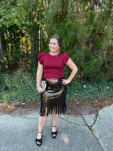Load image into Gallery viewer, VS31890 Sequin Fringe Skirt