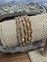 Load image into Gallery viewer, Water Resistant Beaded Set of 5 Stretch Bracelets