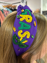 Load image into Gallery viewer, Mardi Gras Beaded Headband