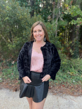 Load image into Gallery viewer, HF24C229 Open Front Faux Fur Jacket