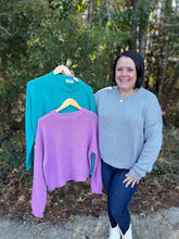 Load image into Gallery viewer, Cotton Round Neck Basic Crop Sweater