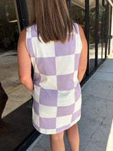 Load image into Gallery viewer, Sequin Tigers Checkered Tank Dress