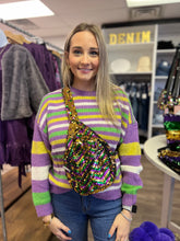 Load image into Gallery viewer, Chevron Sequin Bum Bag