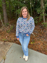 Load image into Gallery viewer, SG10285 Floral Printed Long sleeve sweater