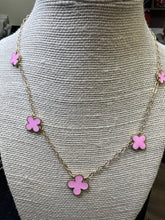 Load image into Gallery viewer, Clover on Gold Chain Necklace