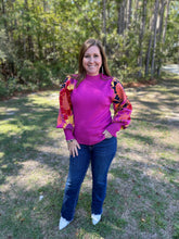 Load image into Gallery viewer, H21410 Point Flower Print Knit Sweater