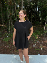 Load image into Gallery viewer, Round Neck Shirring Dress
