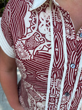 Load image into Gallery viewer, Abstract ethnic-inspired pattern ruffle hem mini dress