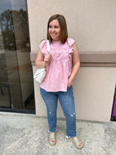 Load image into Gallery viewer, T22903 Acid Wash Baby doll Top