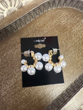 Load image into Gallery viewer, CK Designs Pearl Hoops