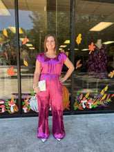 Load image into Gallery viewer, SY5602 Magenta drop shoulder pleated jumpsuit