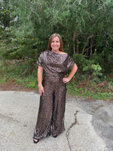 Load image into Gallery viewer, SY5620 DOLMAN SLEEVE ASYMMETRICAL SEQUIN TOP