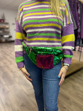 Load image into Gallery viewer, Mardi Gras Sequin Fanny Pack