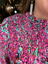 Load image into Gallery viewer, Print Smocked Yoke Top  G10556