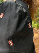 Load image into Gallery viewer, Football Embroidered Top with Front Ties