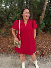 Load image into Gallery viewer, Ruffle V Neck Mini Dress